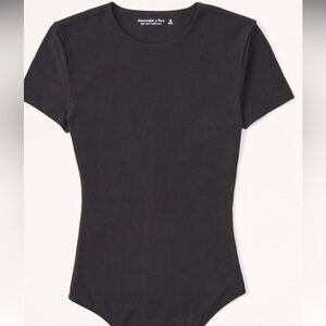 Abercrombie short sleeve cotton blend seamless fabric crew bodysuit